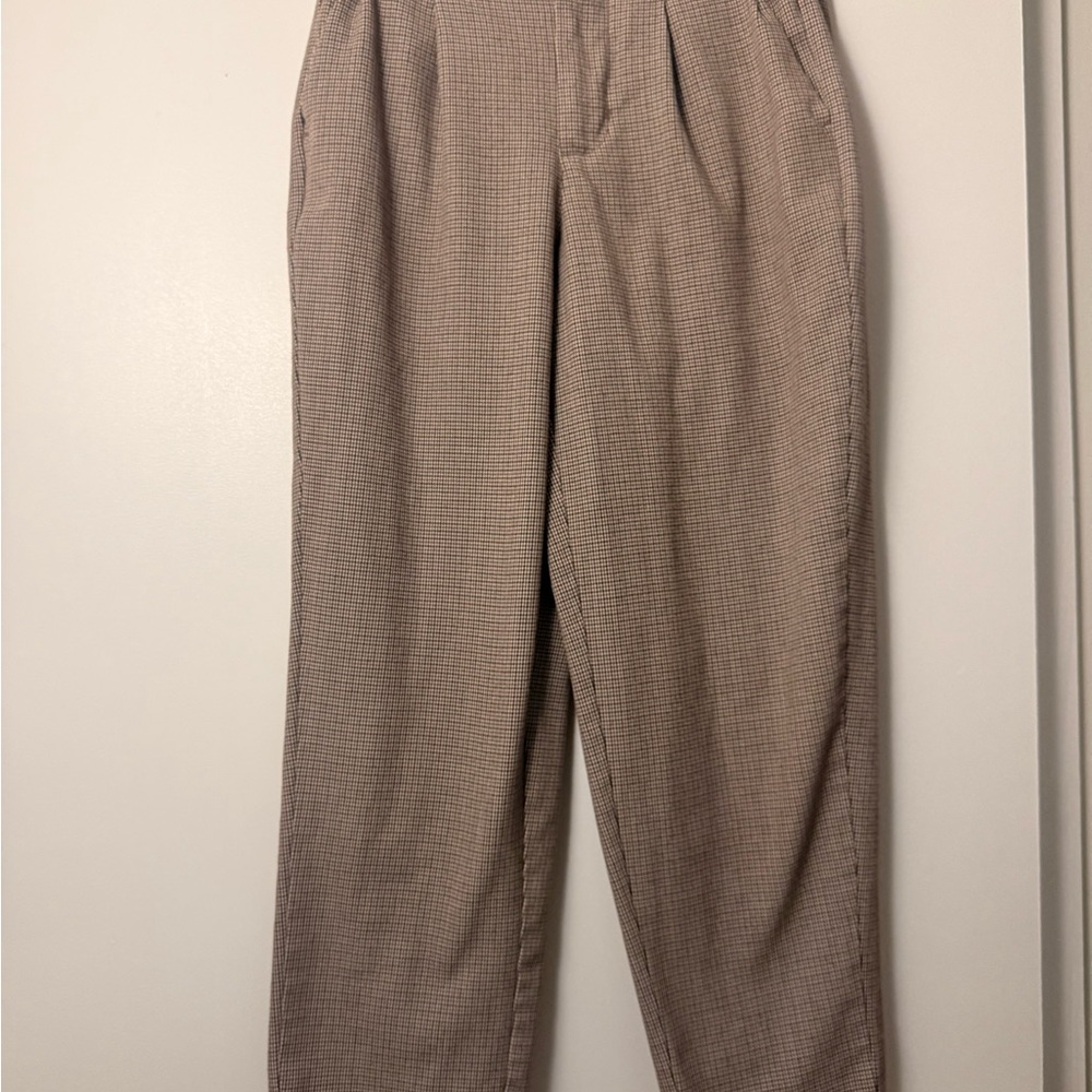 Women’s Taupe Plaid Dress Pants